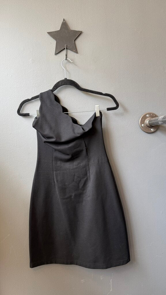 Ponte Scallop One Shoulder Sheath Dress