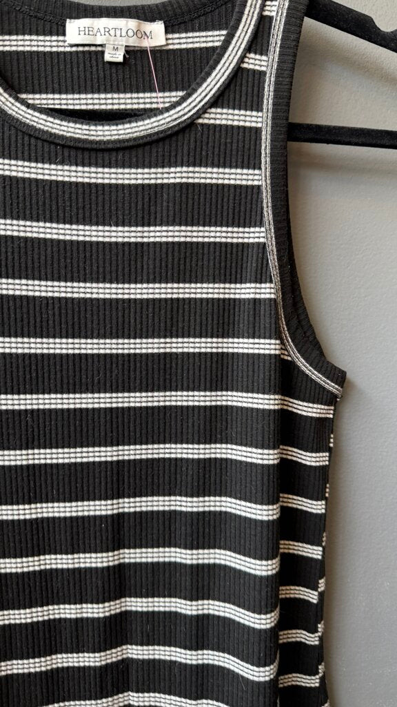 Ribbed Stripe Midi Tank Dress