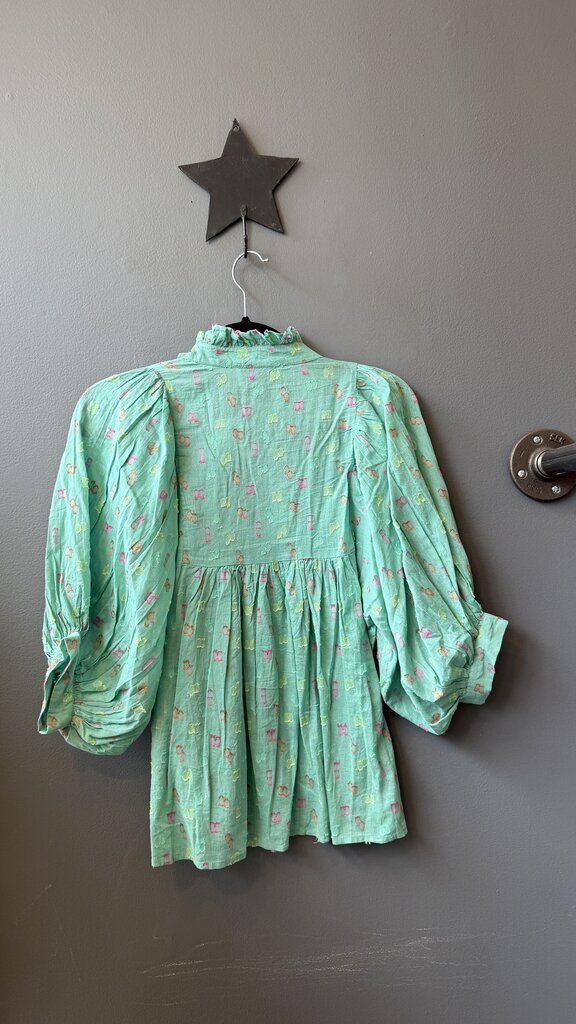 Swiss Dot Style Cotton Blouse