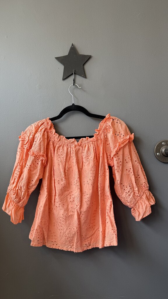 Eyelet Off the Shoulder Blouse
