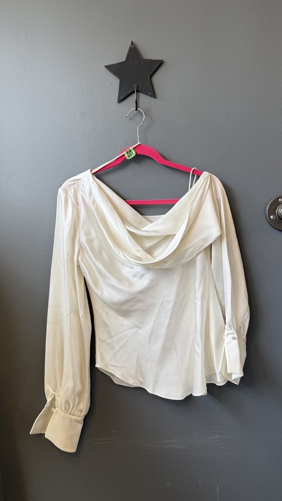 Satin One Shoulder Blouse