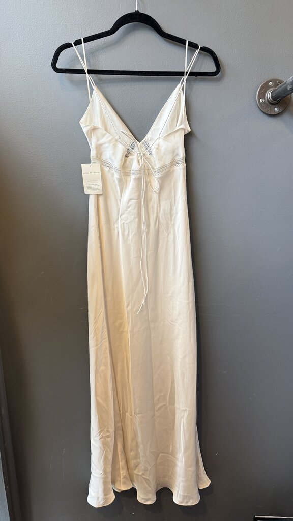 Lace Detail Satin Maxi Slip Dress