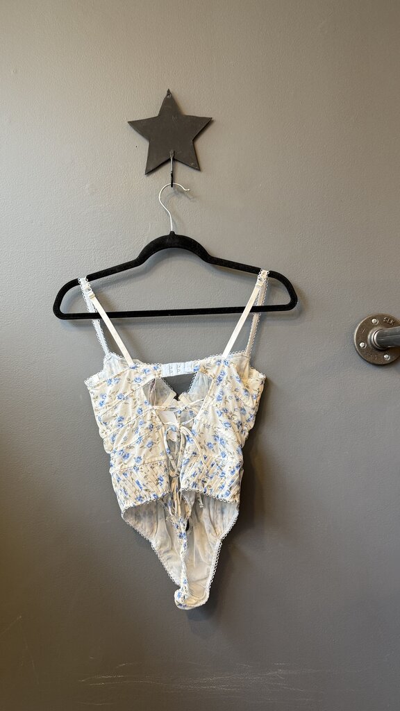 Ruched Floral Bodysuit