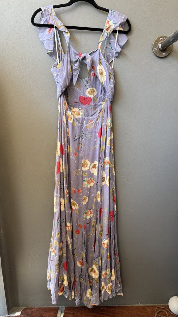 Floral Chiffon Maxi Gown Dress