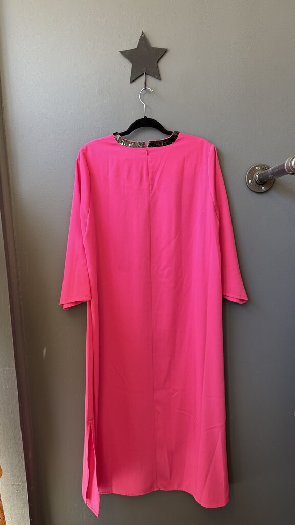 Sequin Bow Maxi Shift Dress