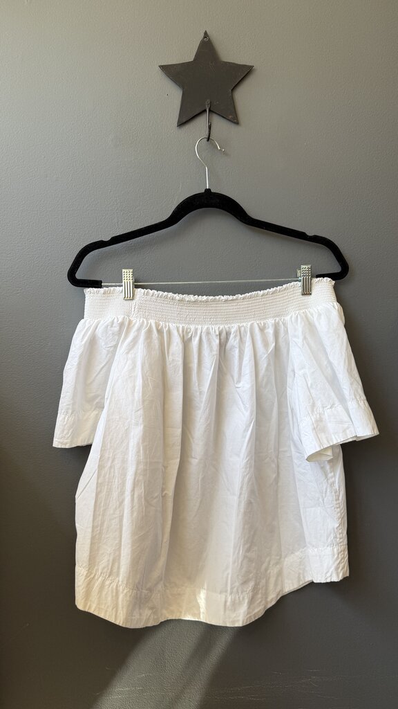 Smocked Off the Shoulder Poplin Top