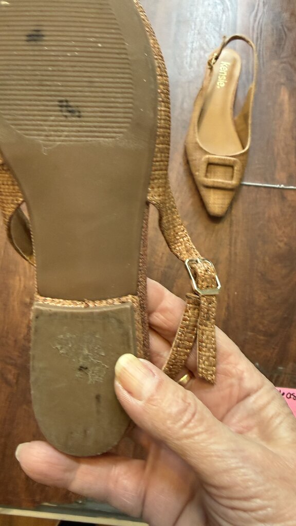 Raffia Pointed Slingback Flats