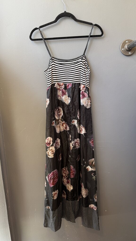 Stripe Floral Maxi Dress