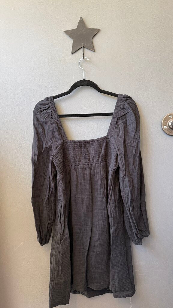 Crinkle Cotton Tiered Dress