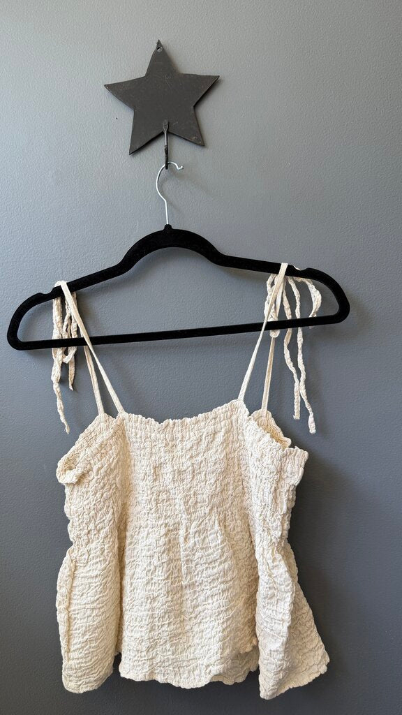 Smocked Tie Strap Top