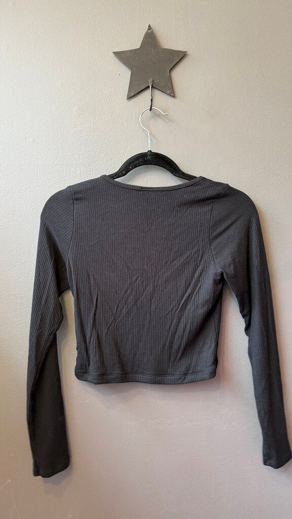 Ribbed Crop Longsleeve Top