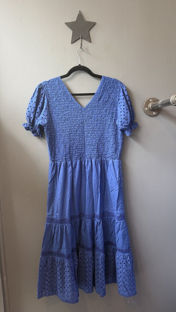 Eyelet Tiered Midi Dress