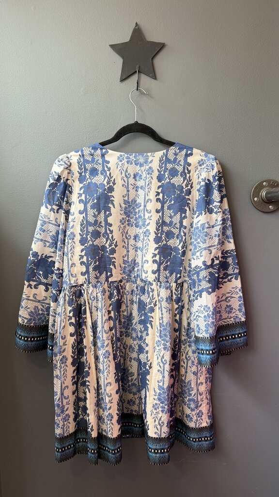 Bell Sleeve Floral Mini Dress