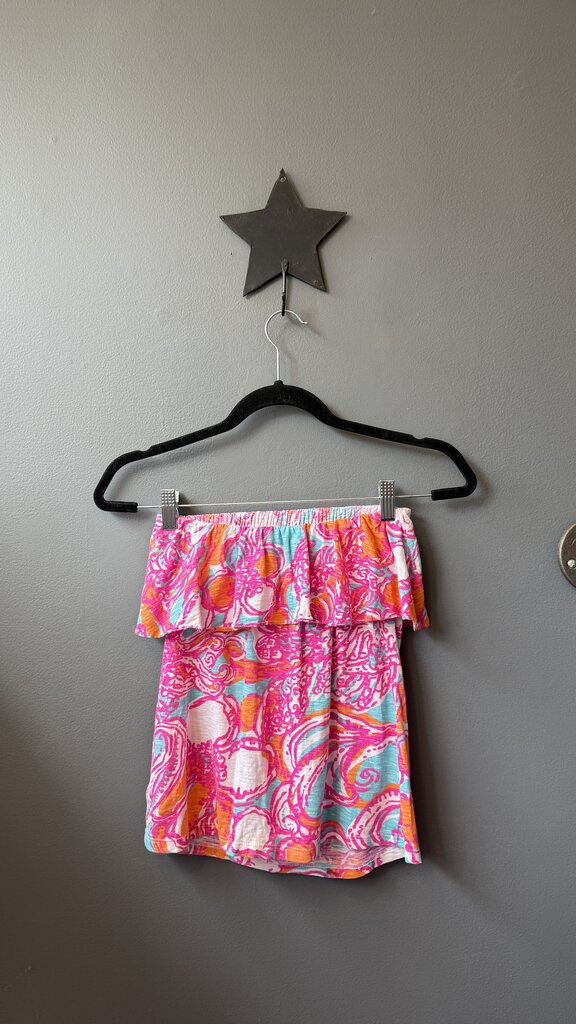 Strapless Ruffle TShirt Top