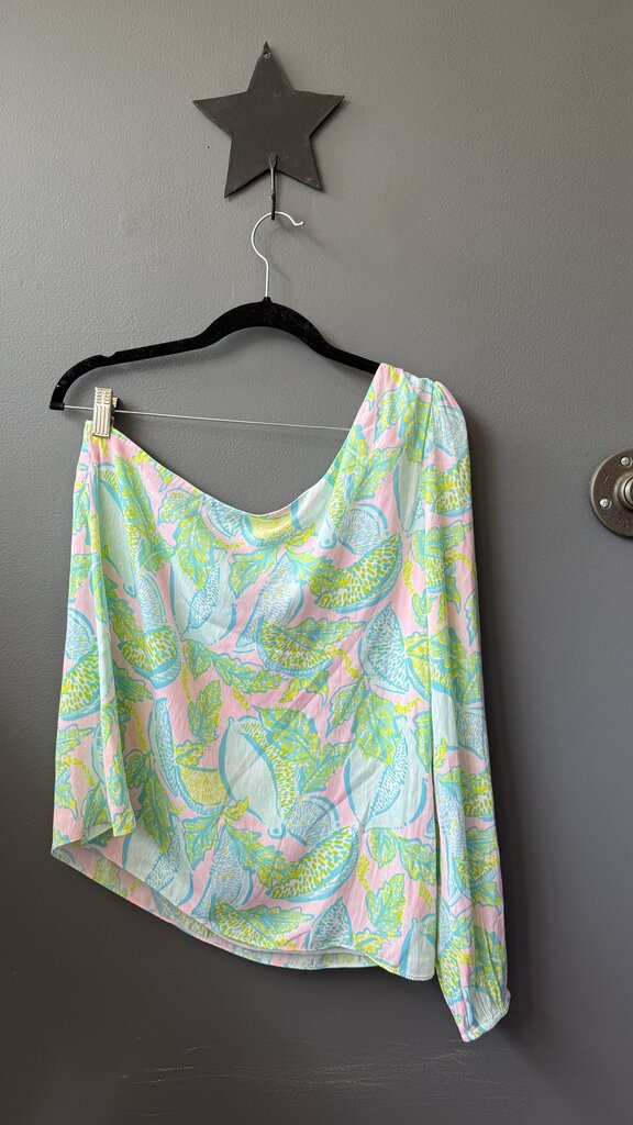 Avena One Sleeve Bow Blouse