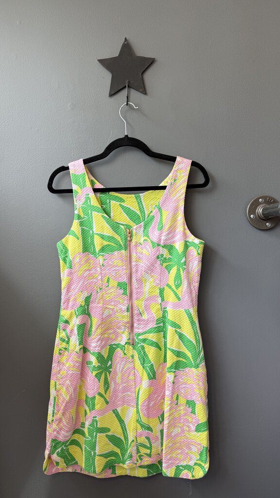 Pique Flamingo Shift Dress
