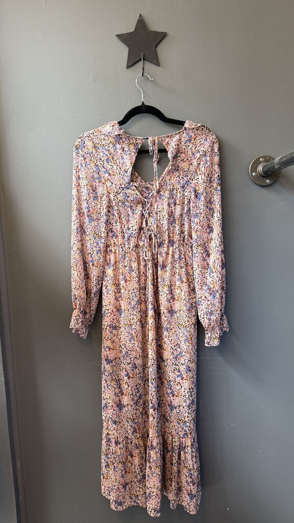 Floral Sheer Ruffle Midi Dress