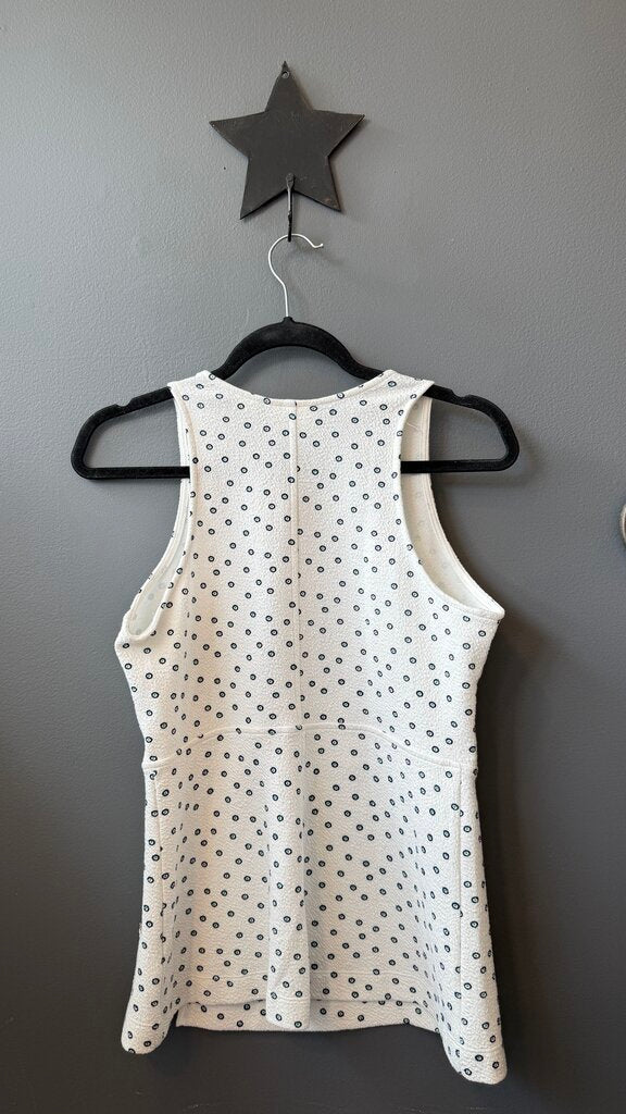 Button Detail Crinkle Peplum Tank