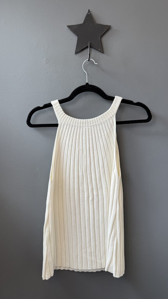 Ribbed Knit High Neck Tank