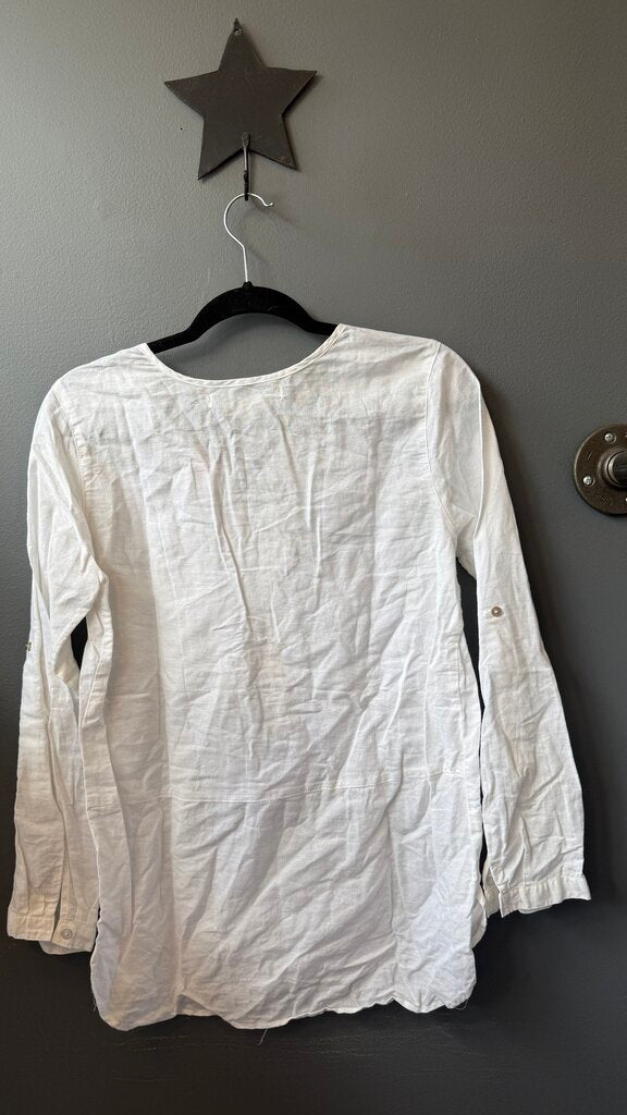 Linen Cotton Popover Top
