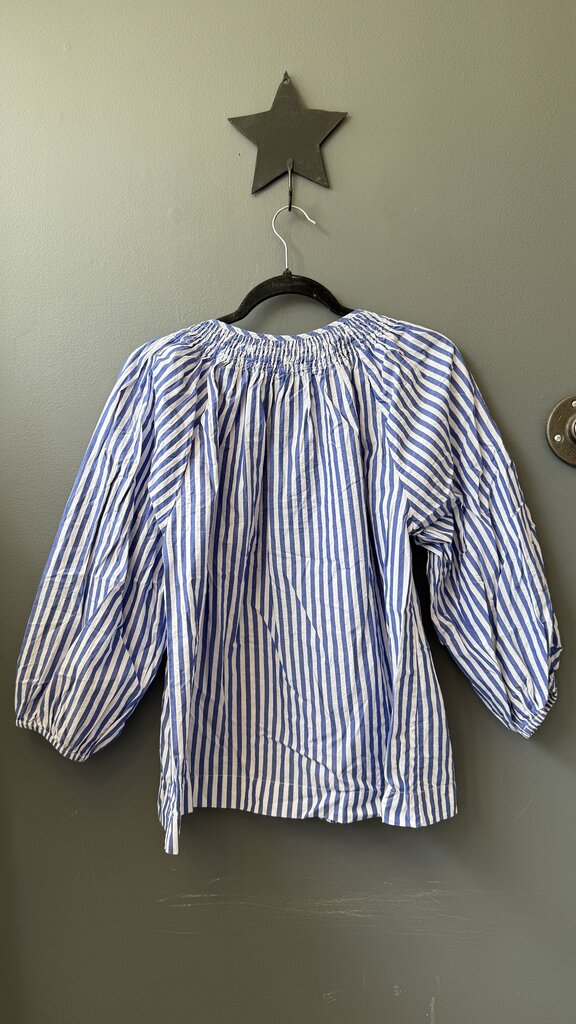 Cotton Percale Stripe Top