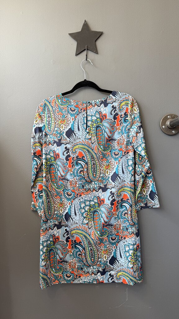 Paisley 3/4 Sleeve Shift Dress