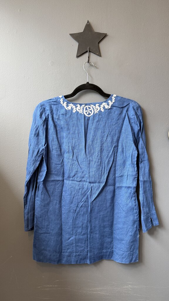 Linen Embroidered Tunic Top