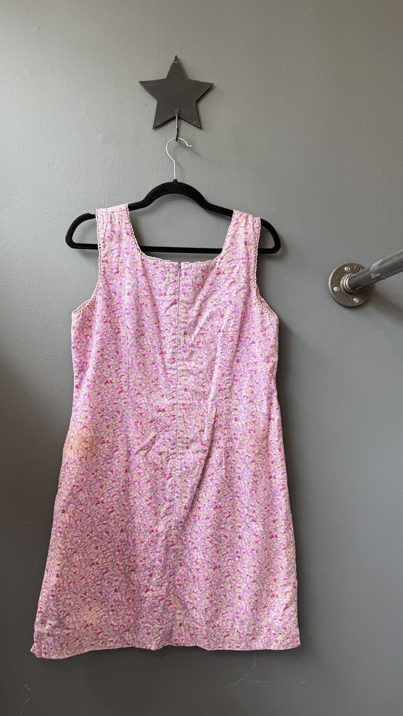 Vintage Floral Cotton Shift Dress