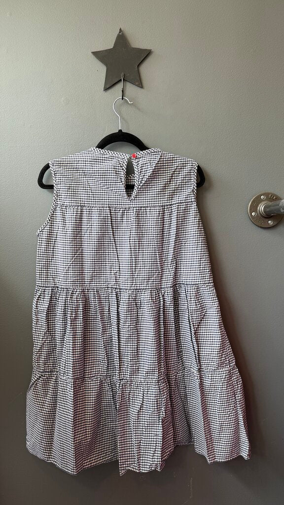 Tiered Cotton Gingham Mini Dress