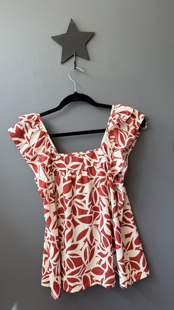 Square Neck Printed Blouse