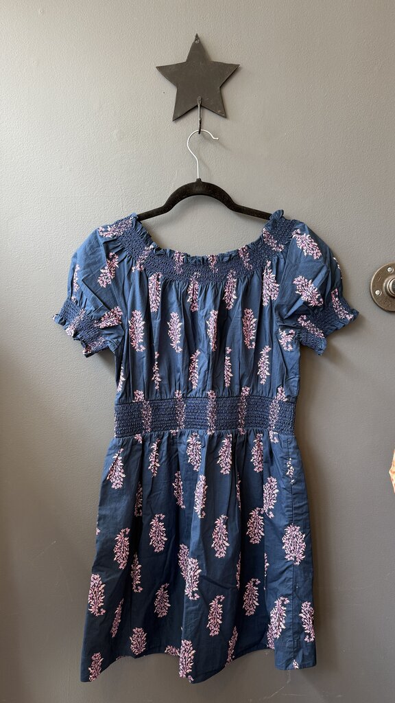 Lilac Print Smocked Dress