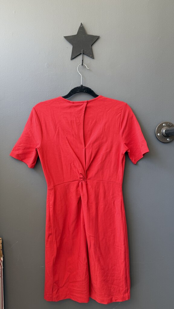 Petite Ponte Knot Back Sheath Dress