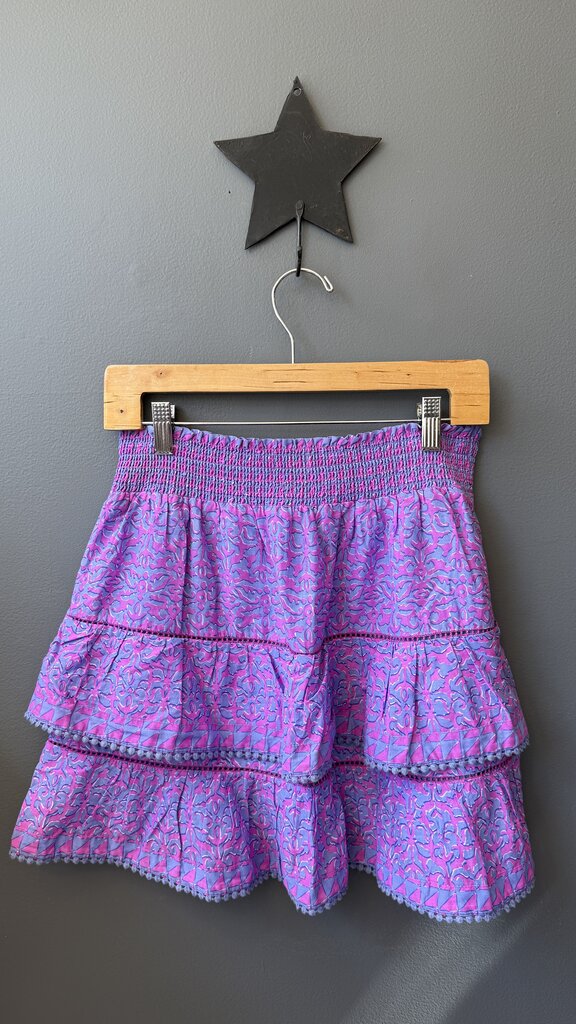 Tiered Print Mini Skirt
