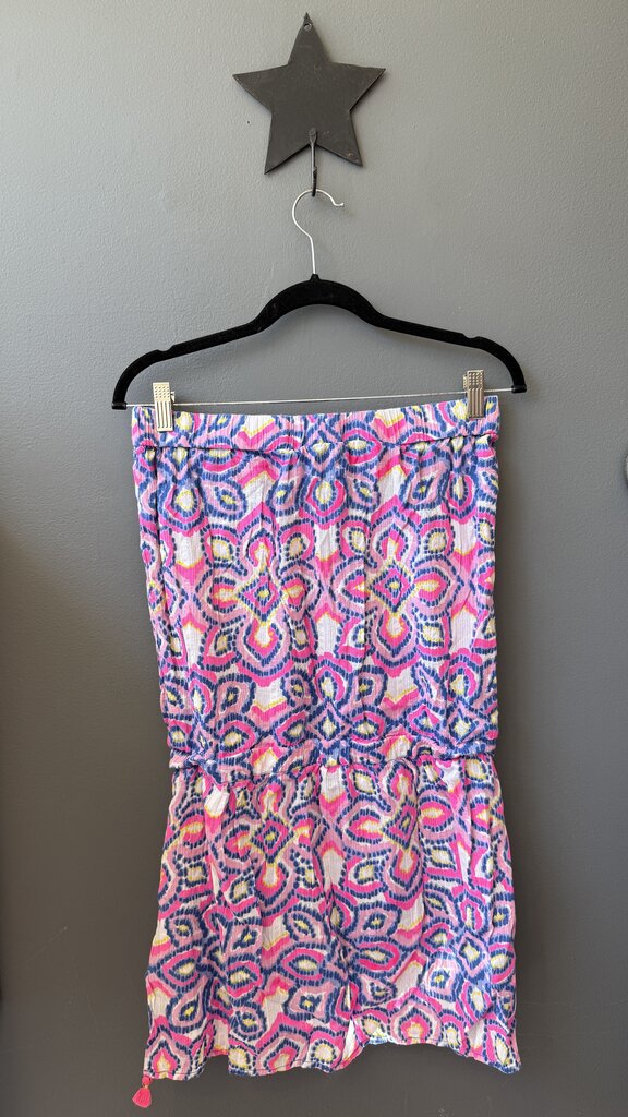 Printed Strapless Coverup Dress