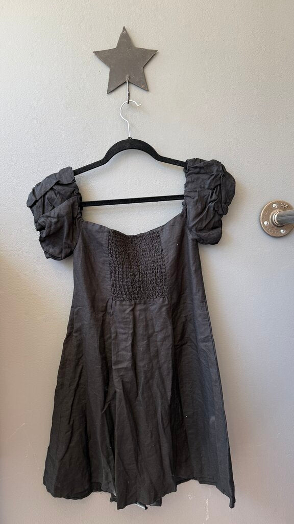 Linen Blend Off the Shoulder Dress