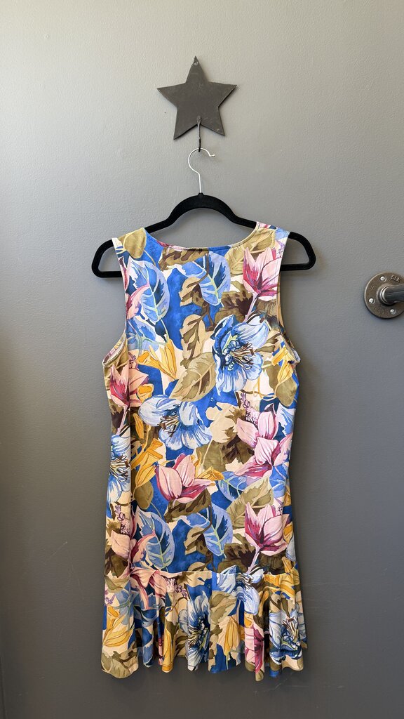 Floral Ruffle Hem Coverup Dress