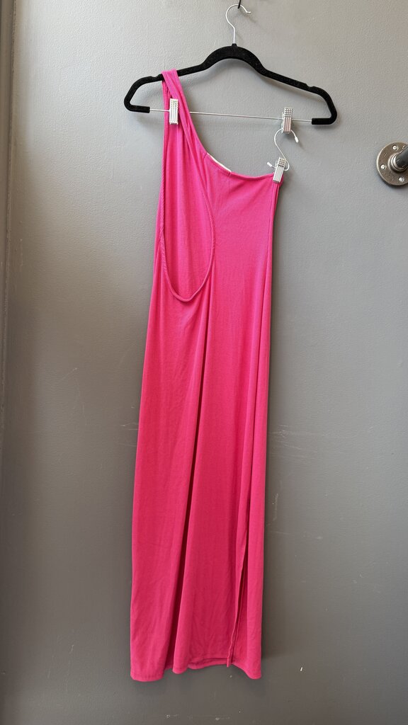 Ribbed One Shoulder Midi Dress
