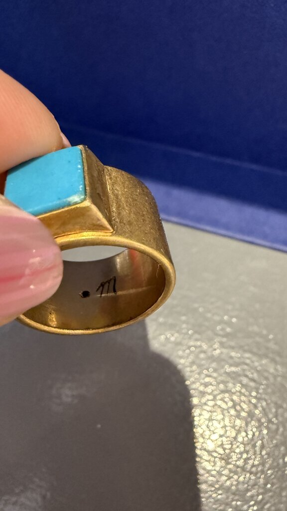 Madewell Square Stone Cigar Band Ring size 8.5