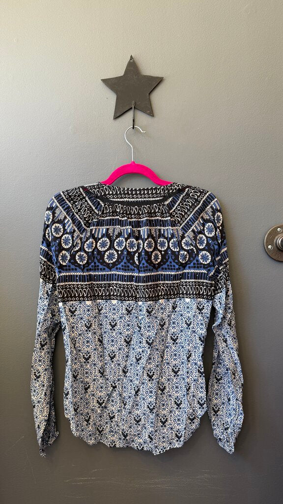 Silk Print Longsleeve Top