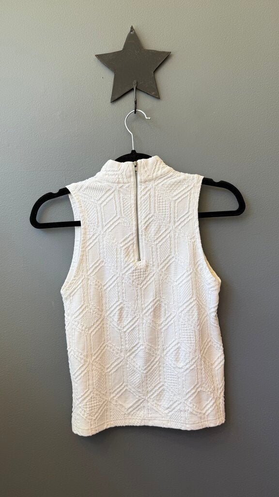 Textured Mockneck Tank