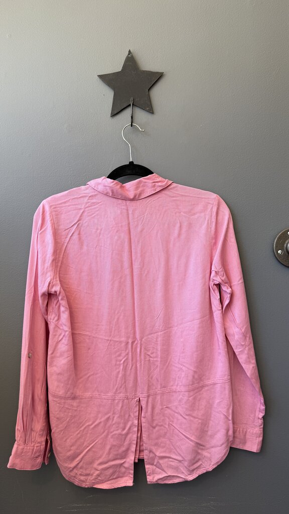 Pocket Split Back Button Up Shirt
