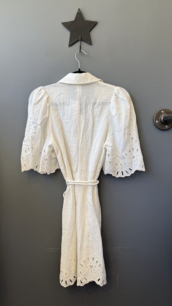 Lace Hem Mini Shirtdress