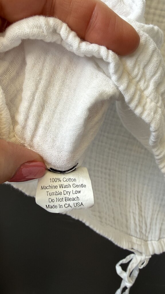Cotton Gauze Drawstring Top