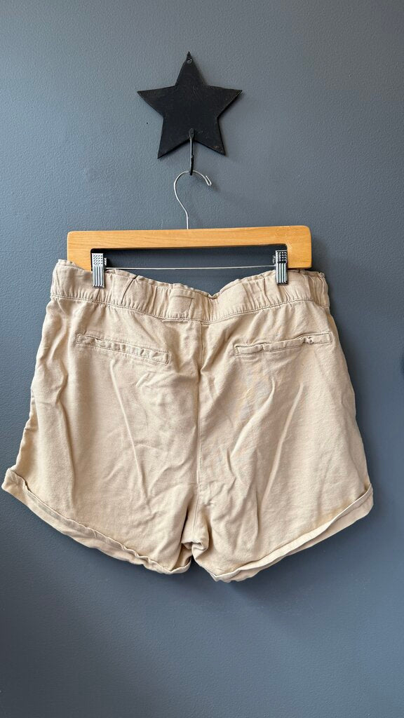 Cotton Blend Drawstring Shorts