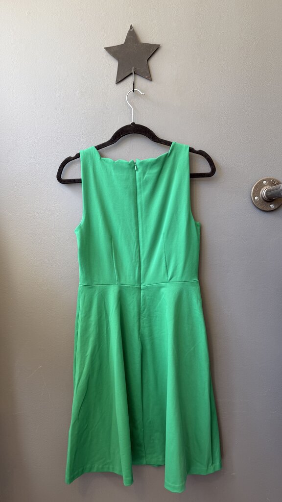 Scallop Trim Fit Flare Dress
