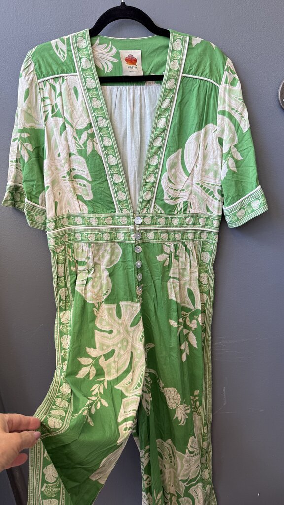 Monstera Leaf Wide Leg Jumpsuit
