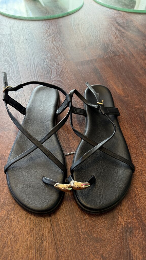 Gold Toe Strappy Sandals