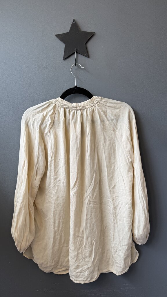 Silk Balloon Sleeve Blouse