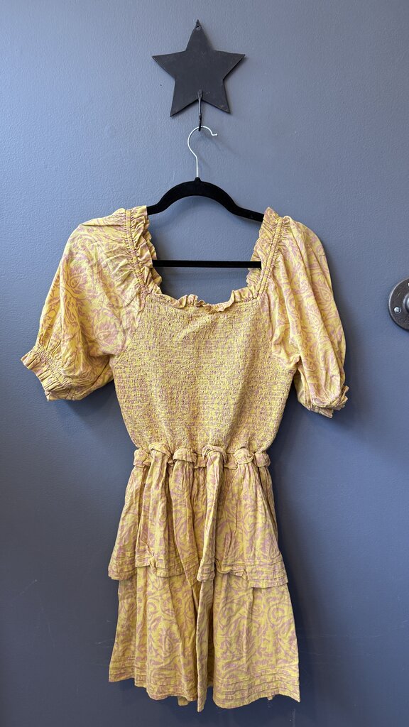 Smocked Puff Sleeve Mini Dress