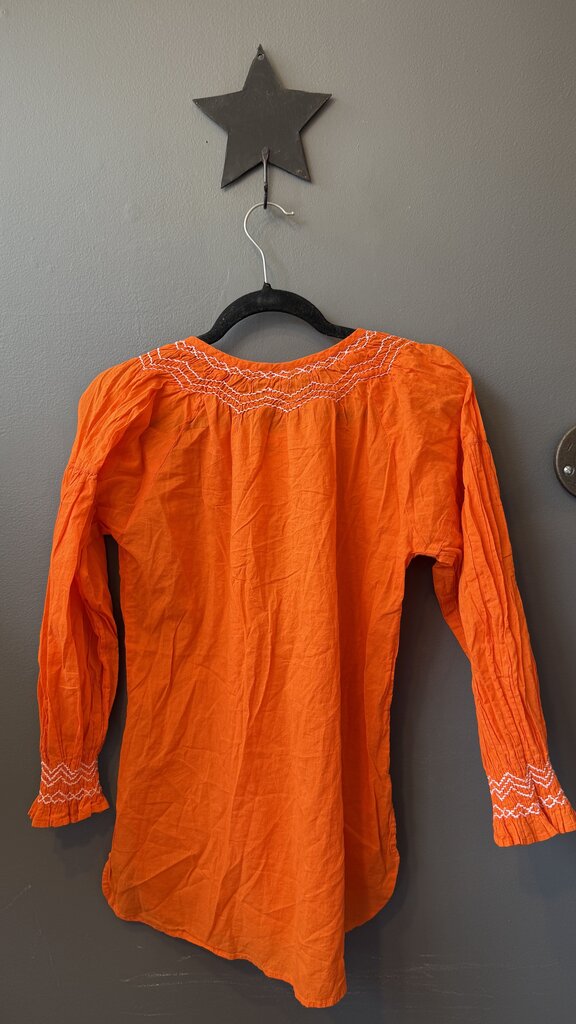 Embroidered Popover Top